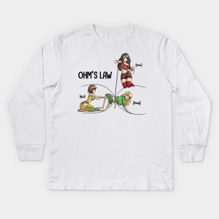 Ohms Law Electricity Kids Long Sleeve T-Shirt